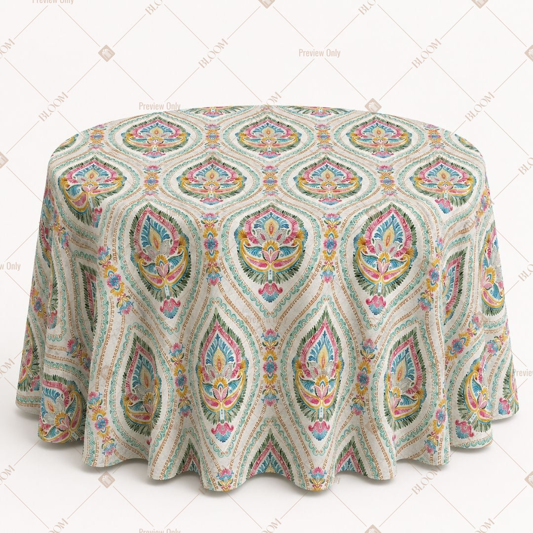 Peacock Paisley Table Cover Pack Of 6