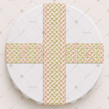 Beige Folk Stripe Table Runner Pack Of 12