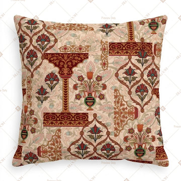 Maroon Folk Art Cushion Cover Pack of 12