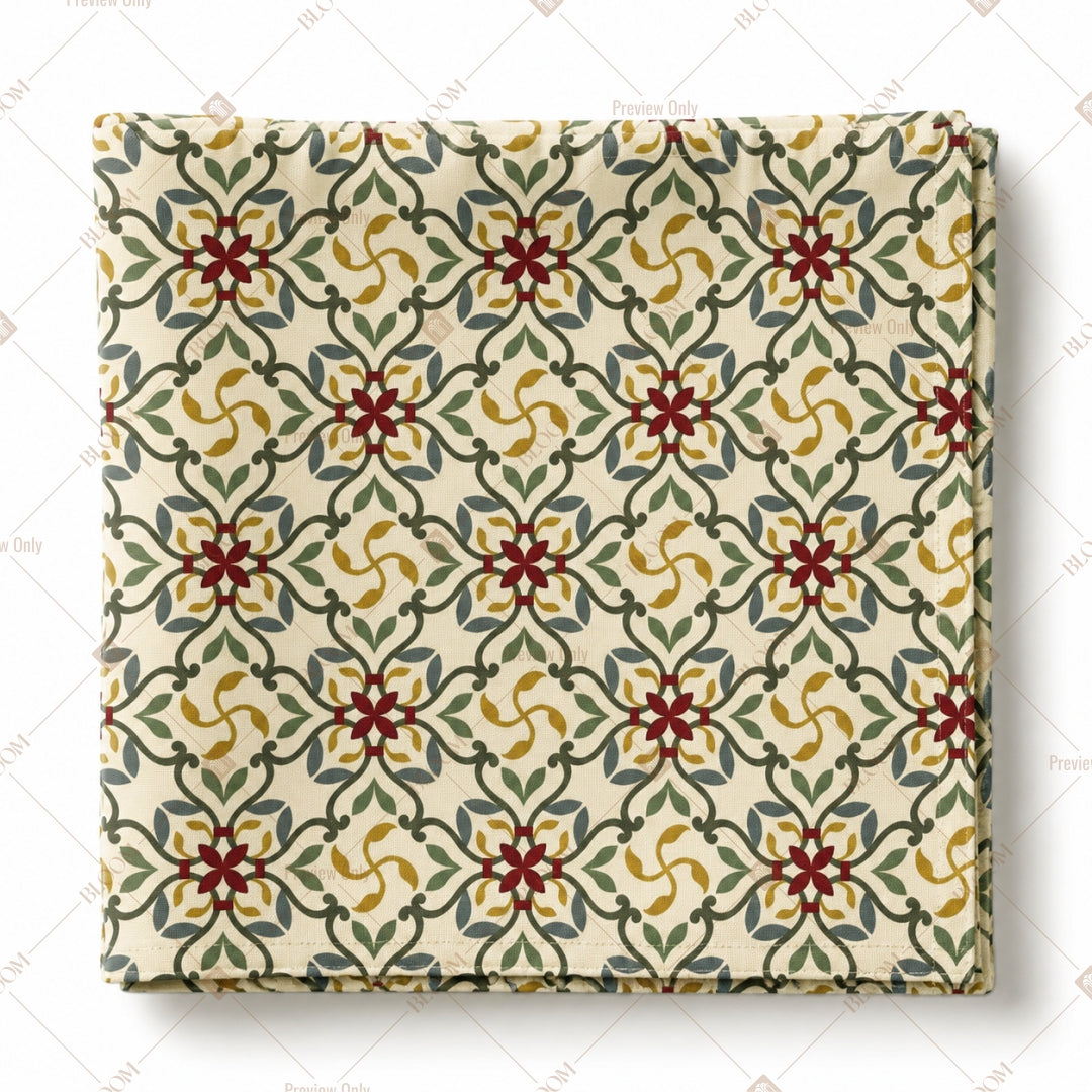 Vintage Floral Lattice Pattern Design