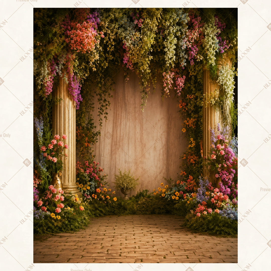 Secret Garden Arch Portrait Rectangle Backdrop