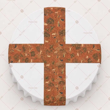 Terracotta Folk Floral Table Runner Pack Of 12