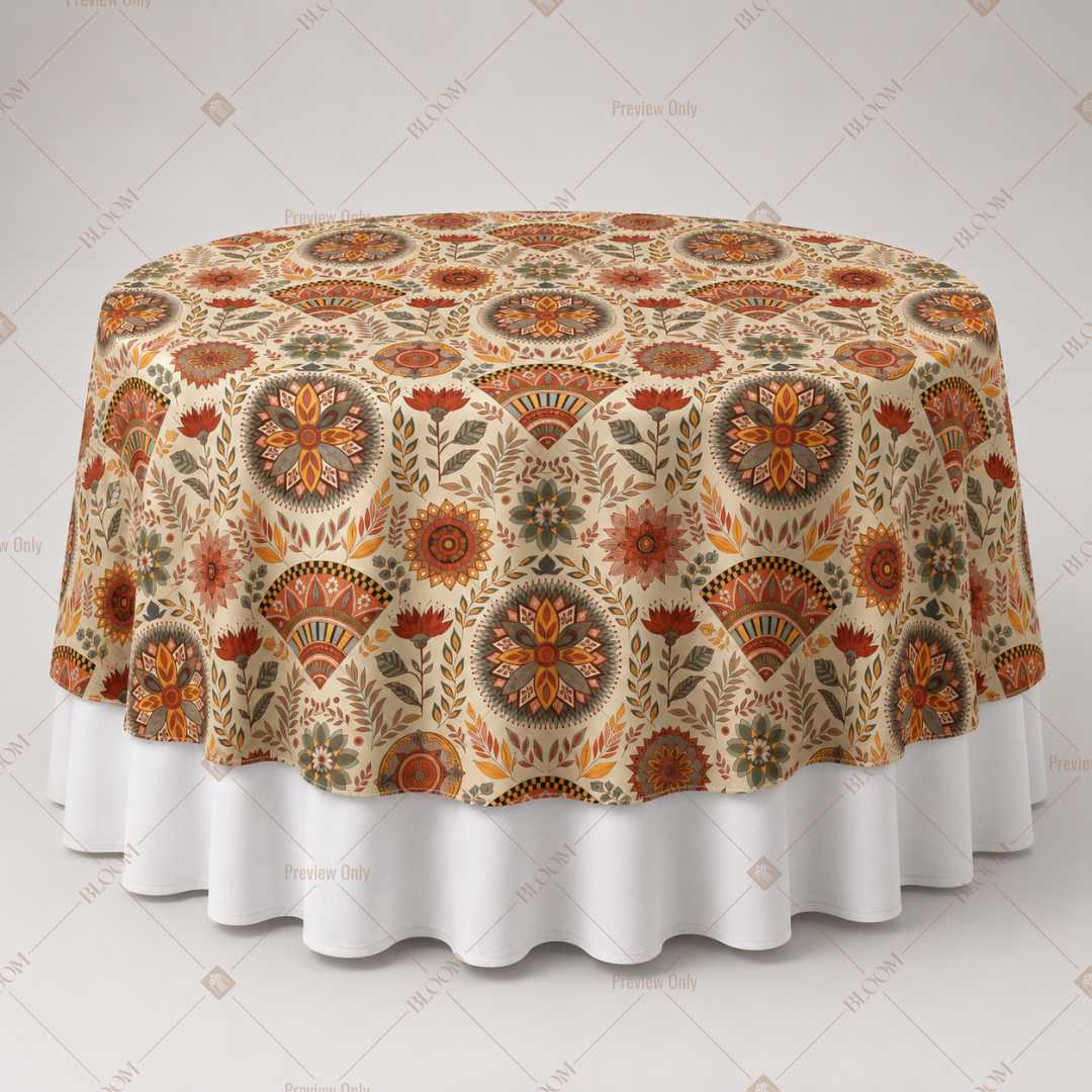 Rustic Terracotta Medallion Table Overlay Pack of 6