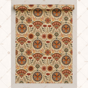 Terracotta Medallion Fabric Roll Pack of 25