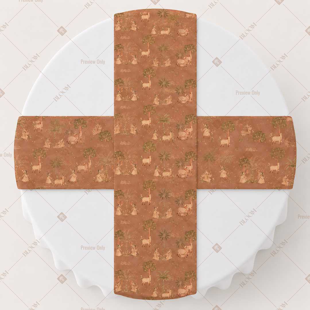 Terracotta Mini Floral Table Runner Pack Of 12