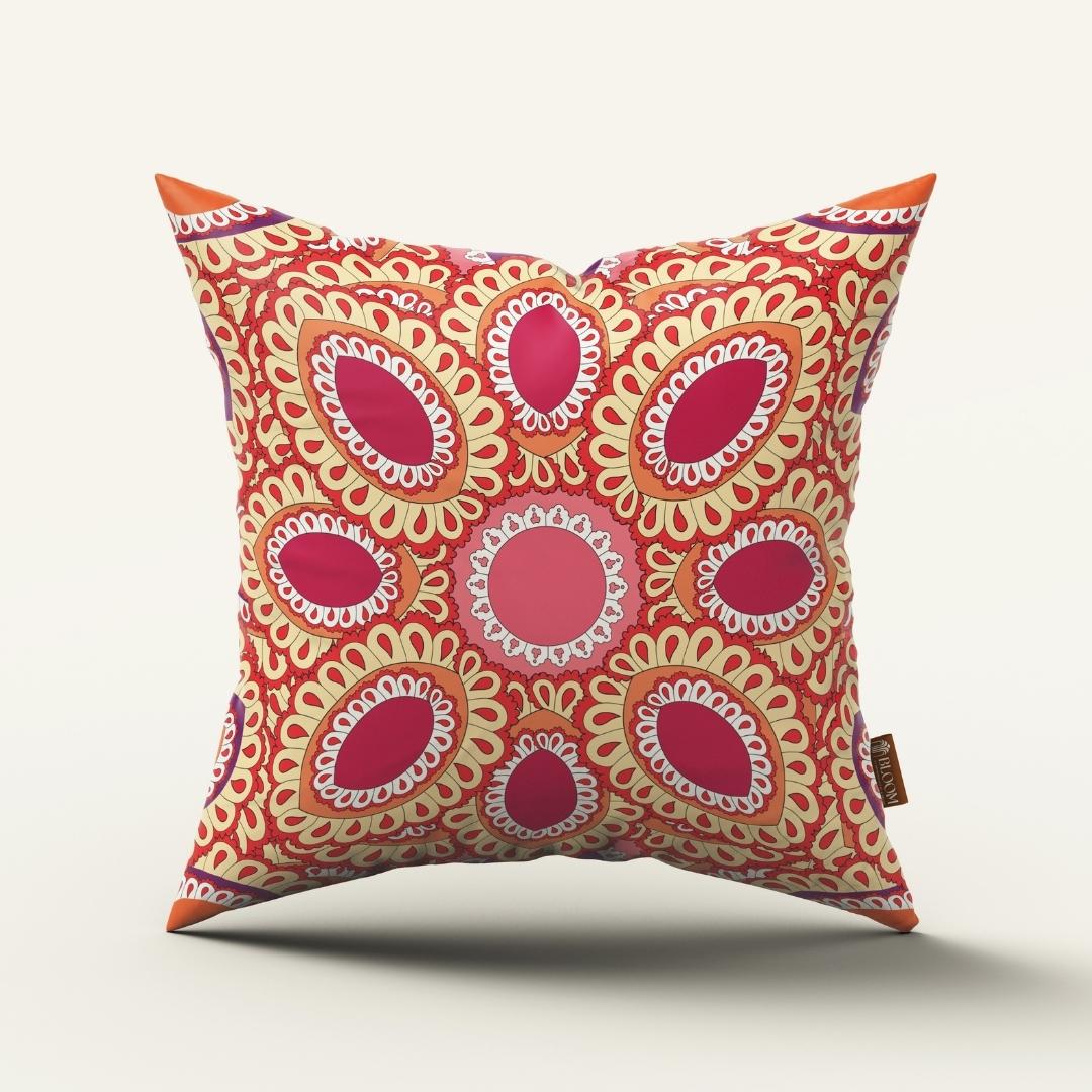 Ruby Mandala Bloom: Cushion Cover - Pack of 12