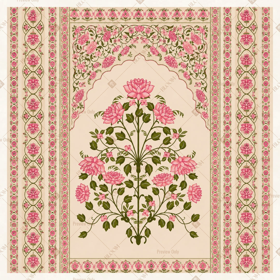 Floral Heritage Panel Square Backdrop