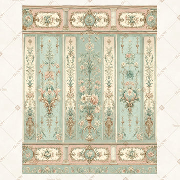Mint French Window Portrait Rectangle Backdrop