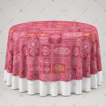 Pink Paisley Floral Table Overlay Pack of 6