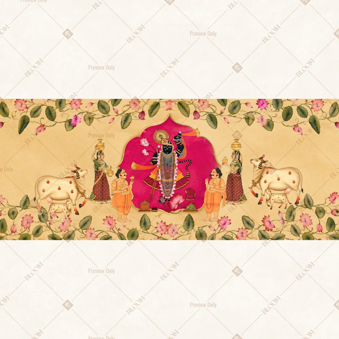 Minimal Botanical Corner Border Wide Backdrop