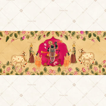 Minimal Botanical Corner Border Wide Backdrop