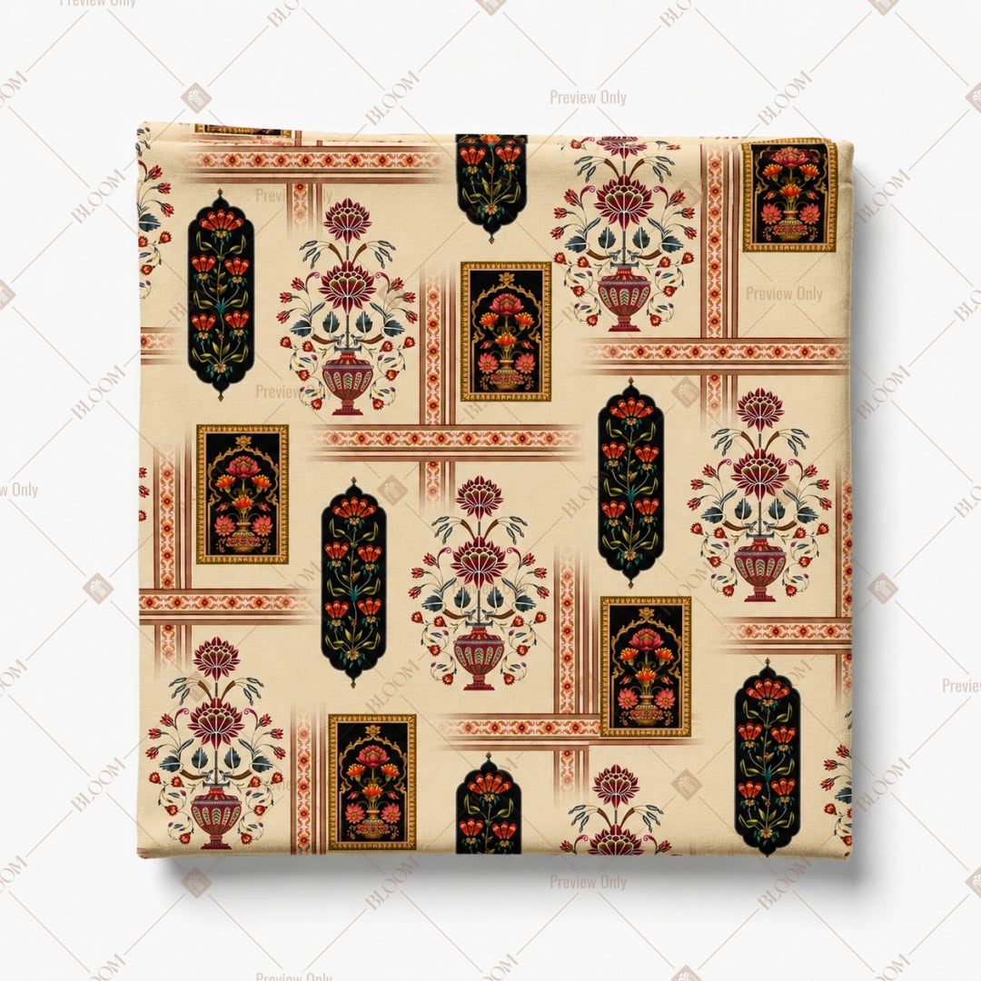 Mughal Window Collage Pattern Design