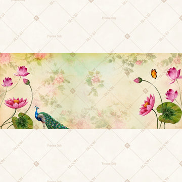 Hanging Greenery Border Wide Backdrop
