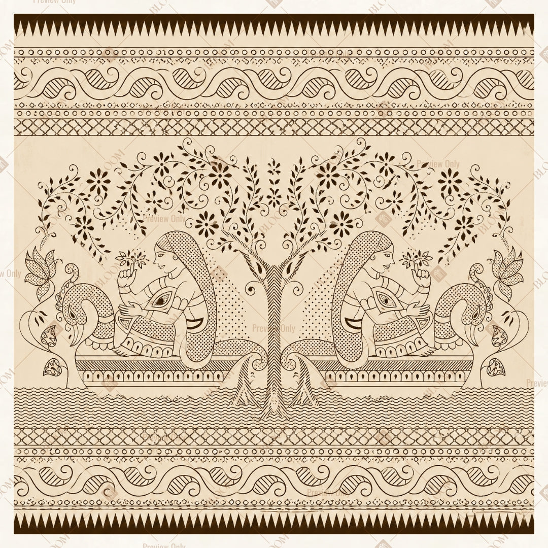 Antique Palace Relief Square Backdrop