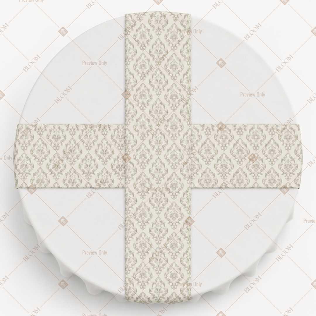 Ivory Diamond Trellis Table Runner Pack Of 12
