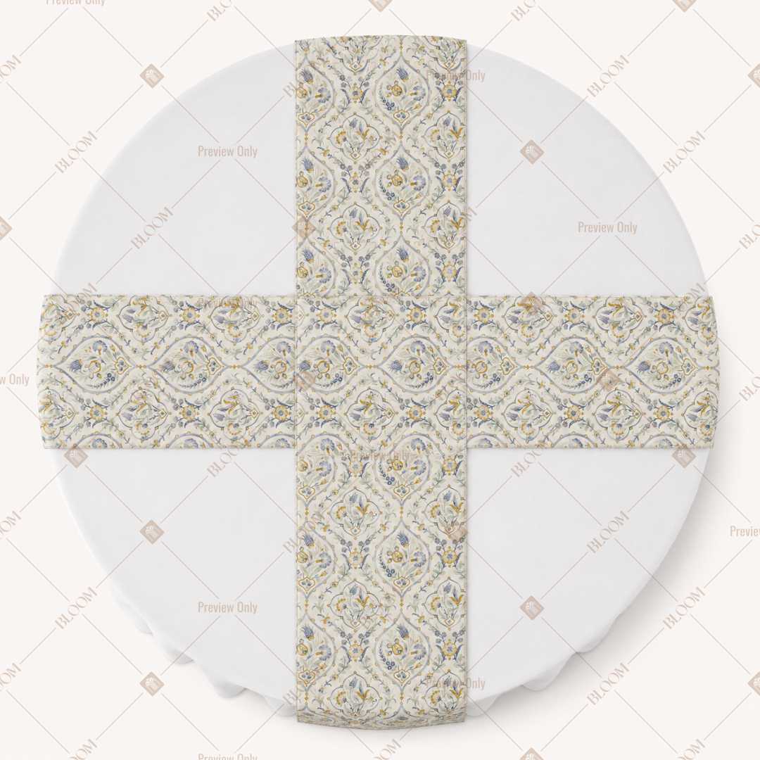 Beige Ornamental Trellis Table Runner Pack Of 12