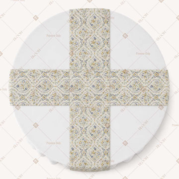 Beige Ornamental Trellis Table Runner Pack Of 12