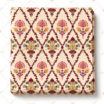 Diamond Floral Lattice Pattern Design