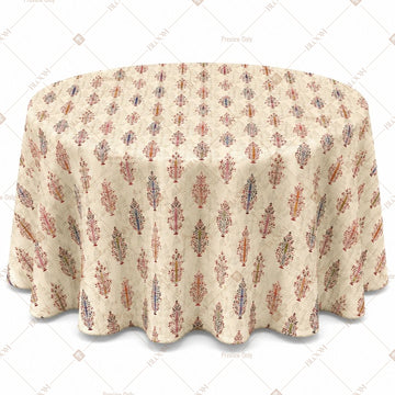 Beige Leaf Table Cover Pack Of 6