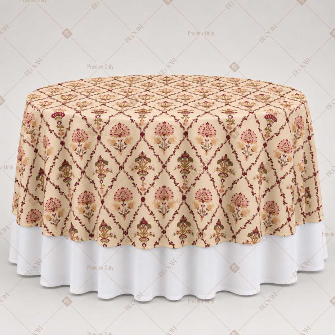 Peach Diamond Trellis Table Overlay Pack of 6