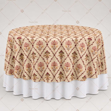 Peach Diamond Trellis Table Overlay Pack of 6