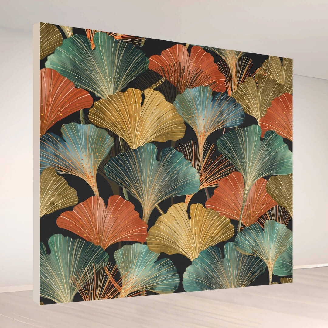 Mystic Ginkgo Leaves: Backdrop - square