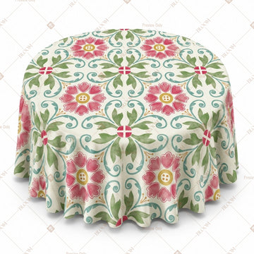 Green Floral Table Cover Pack Of 6