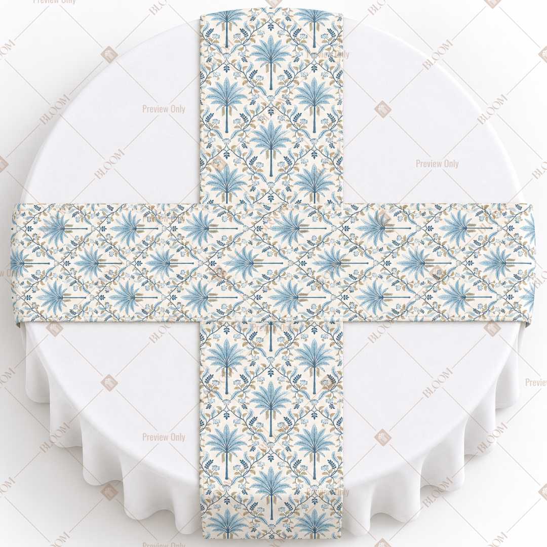 Blue Moroccan Tile Table Runner Pack Of 12