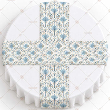 Blue Moroccan Tile Table Runner Pack Of 12