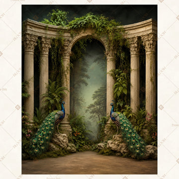 Enchanted Ivy Stone Arch Portrait Rectangle Backdrop
