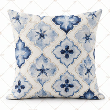 Blue Moroccan Tile Cushion Cover Pack of 12