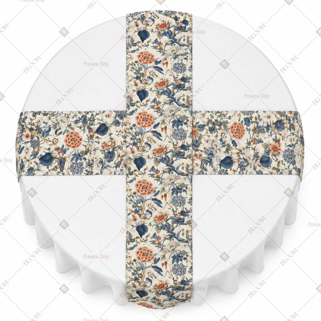 Vintage Floral Mosaic Table Runner Pack Of 12