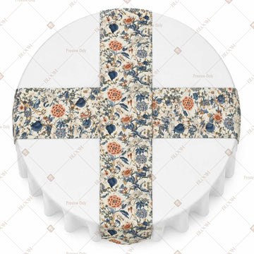 Vintage Floral Mosaic Table Runner Pack Of 12