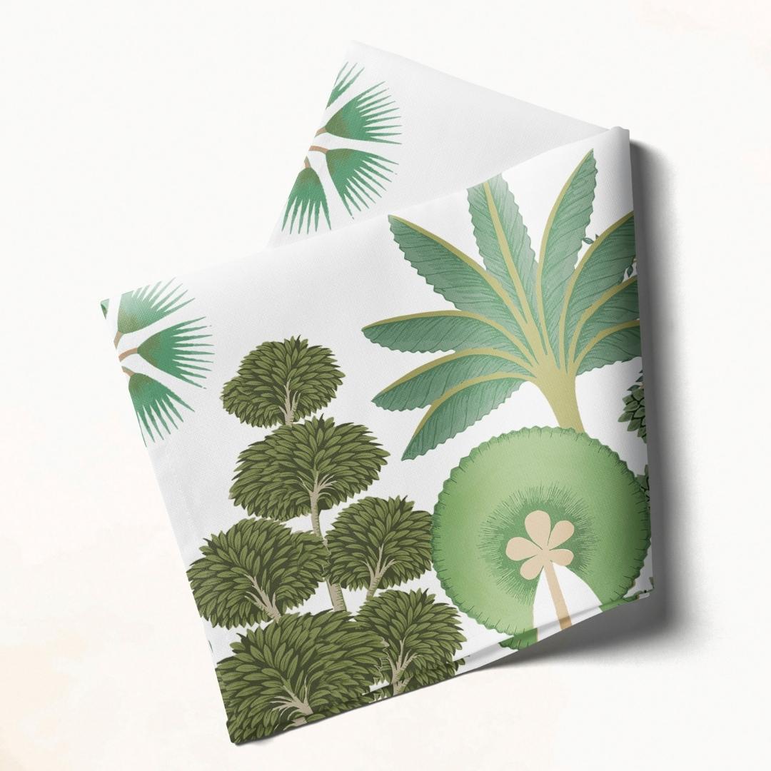 White & Green Botanical: Napkins 18" X 18" - Pack Of 20