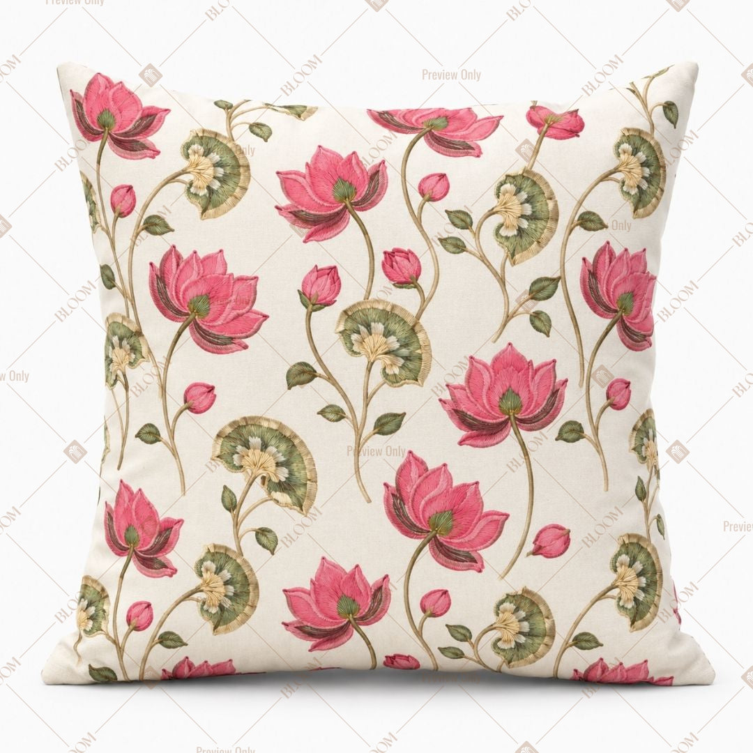 Pink Rose Garden Cushion Cover Pack of 12