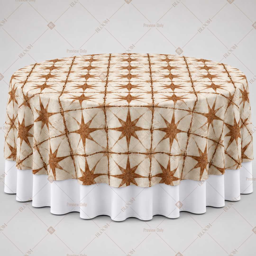 Golden Star Pattern Table Overlay Pack of 6