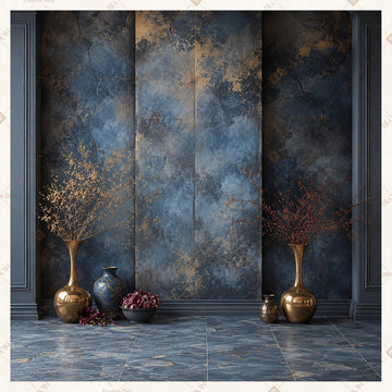 Moody Blue Studio Square Backdrop