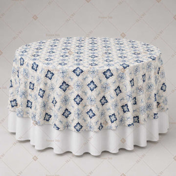 Blue Diamond Block Print Table Overlay Pack of 6