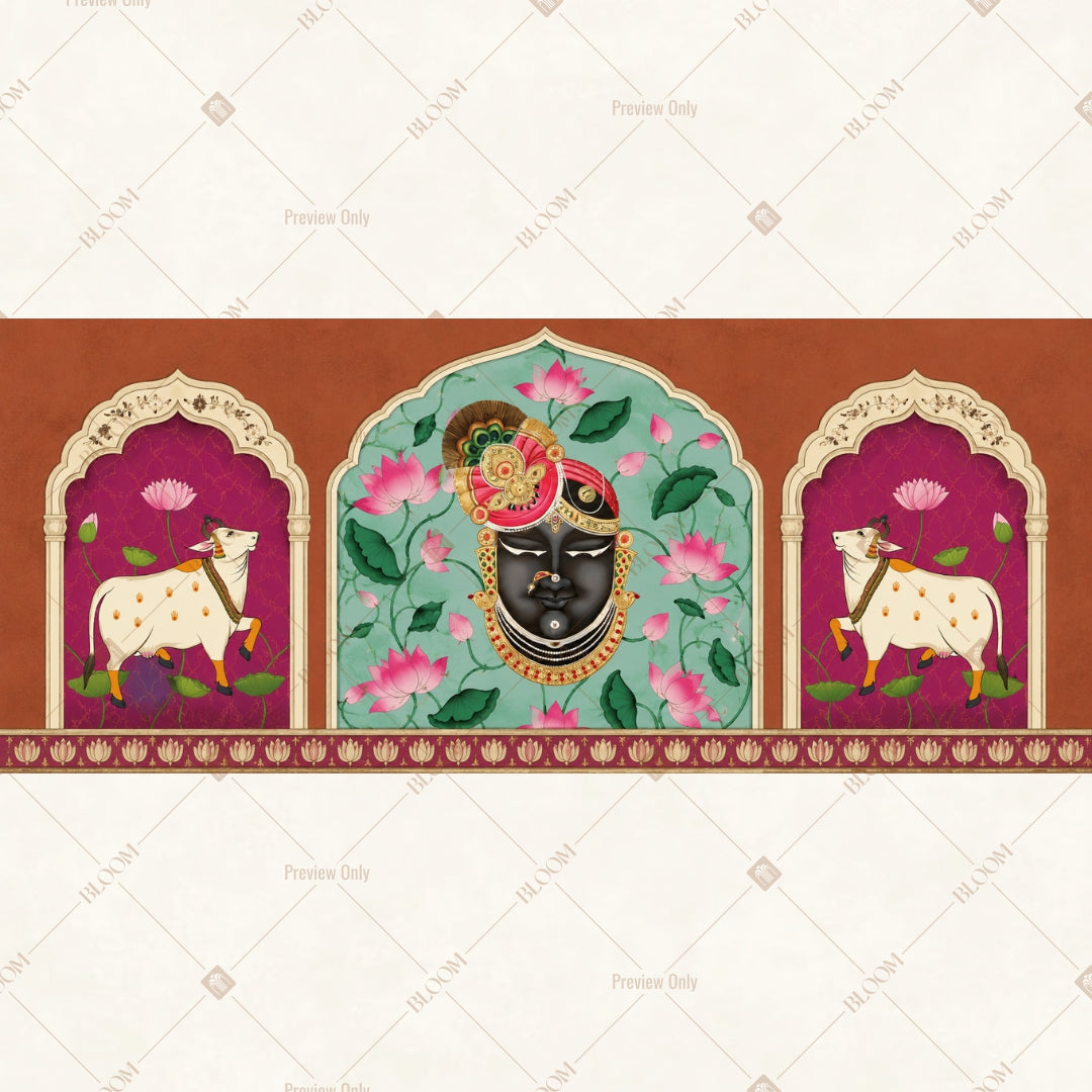 Royal Krishna Palace Border Wide Backdrop
