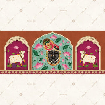 Royal Krishna Palace Border Wide Backdrop