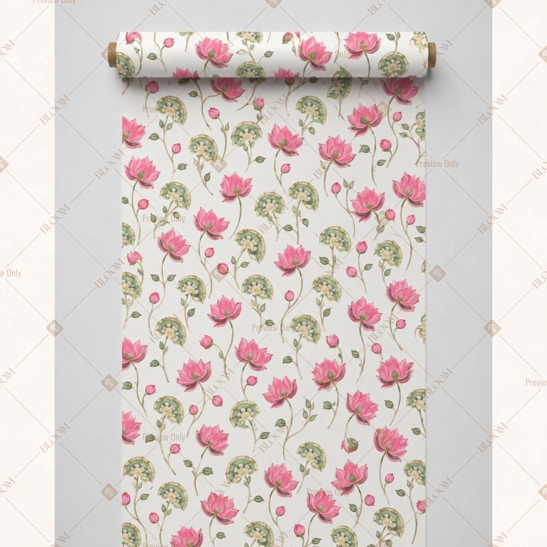 Pink Rose Garden Fabric Roll Pack of 25