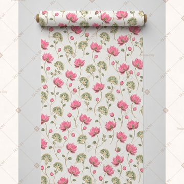 Pink Rose Garden Fabric Roll Pack of 25