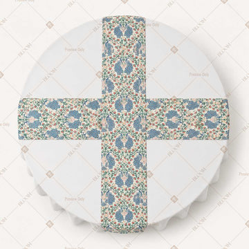 Blue Floral Trellis Table Runner Pack Of 12