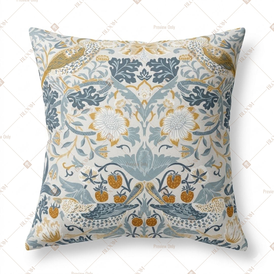 Blue Vintage Floral Cushion Cover Pack of 12
