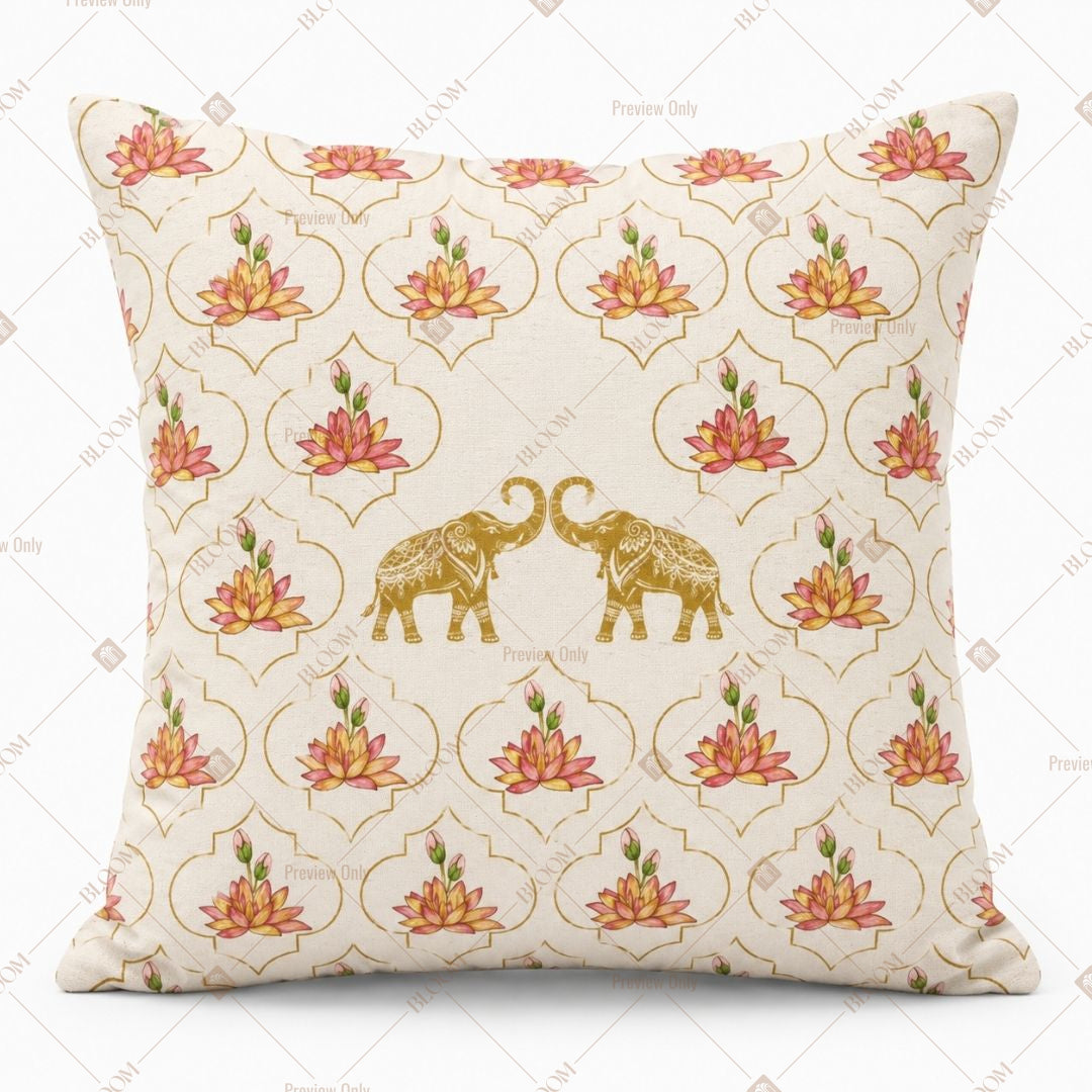 Boho Elephant Pattern Cushion Cover Pack of 12