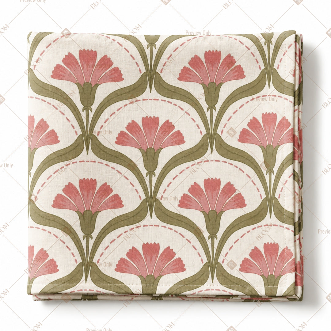 Art Deco Lotus Pattern Design