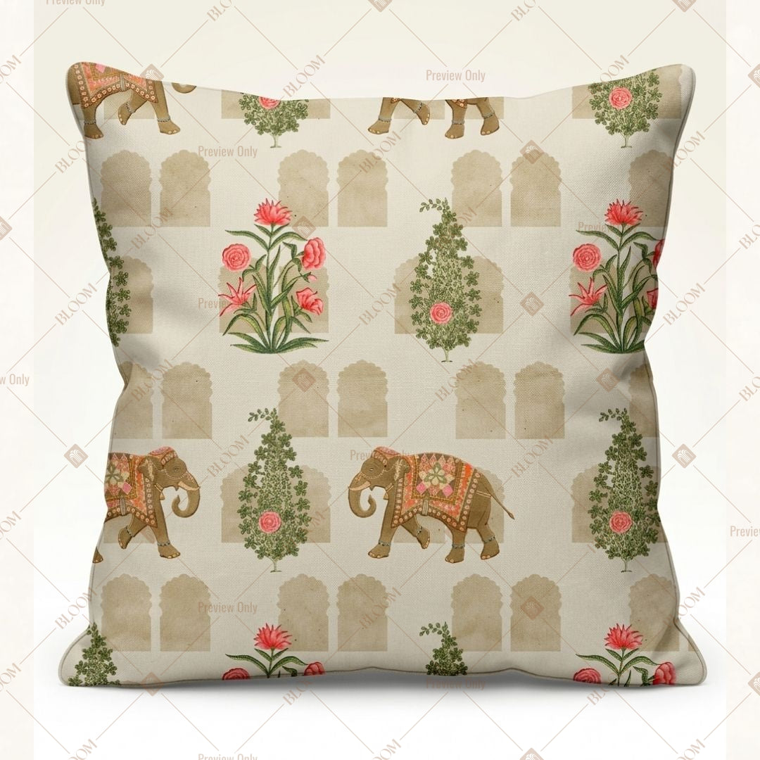 Elephant Folk Art Cushion Cover Pack of 12