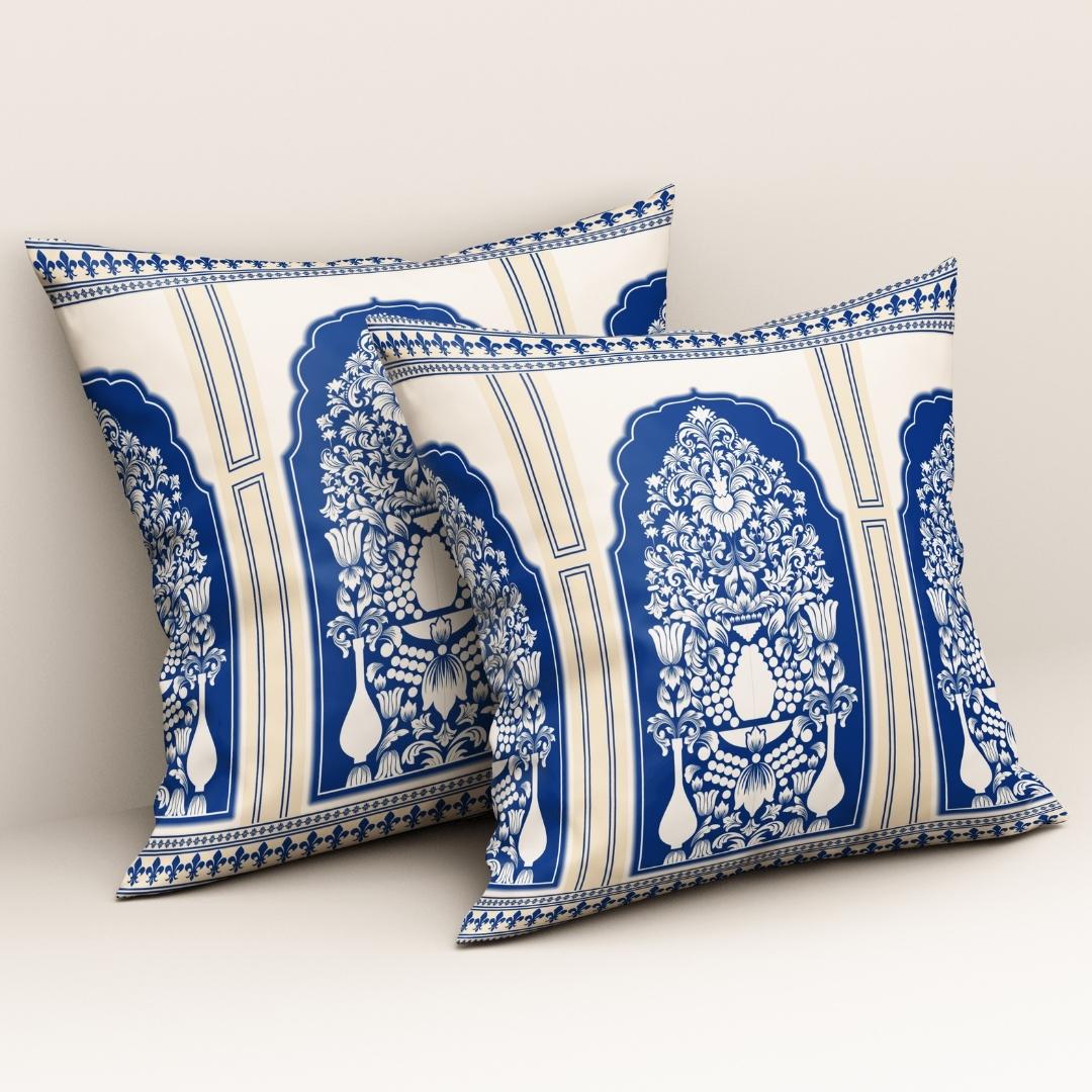 Royal Indigo Arch: Cushion Cover - Pack of 12