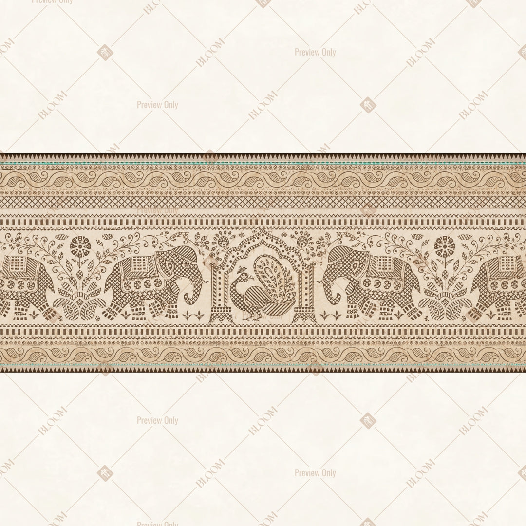 Antique Palace Relief Border Wide Backdrop