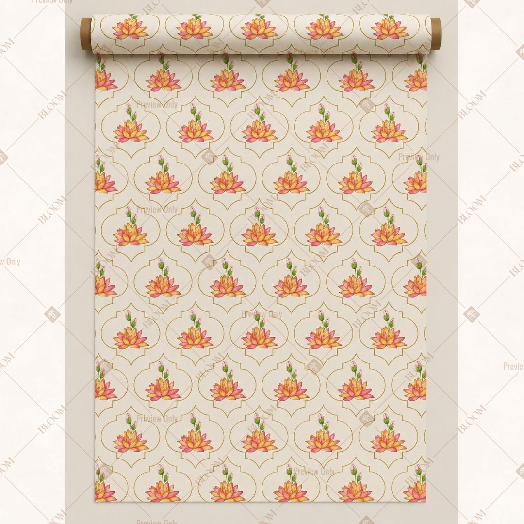 Terracotta Sprig Fabric Roll Pack of 25